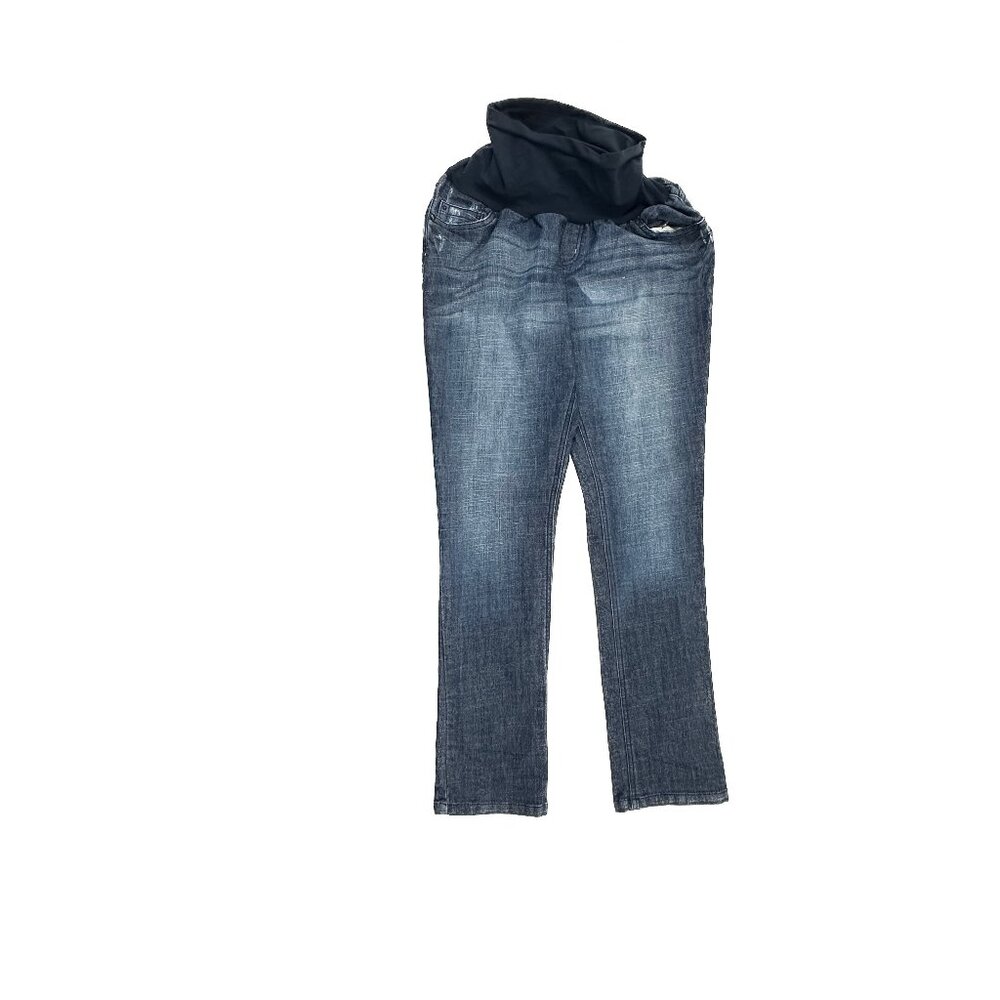 Indigo‎ Rein Maternity Straight Leg Women's size XL Dark BLue Denim Jeans